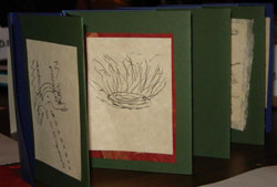 Photo of double accordion book made at one workshop